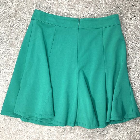 Jade Green Knit  Panel Pleat Size X Small Womens Skirt with Zipper - Picture 2 of 5